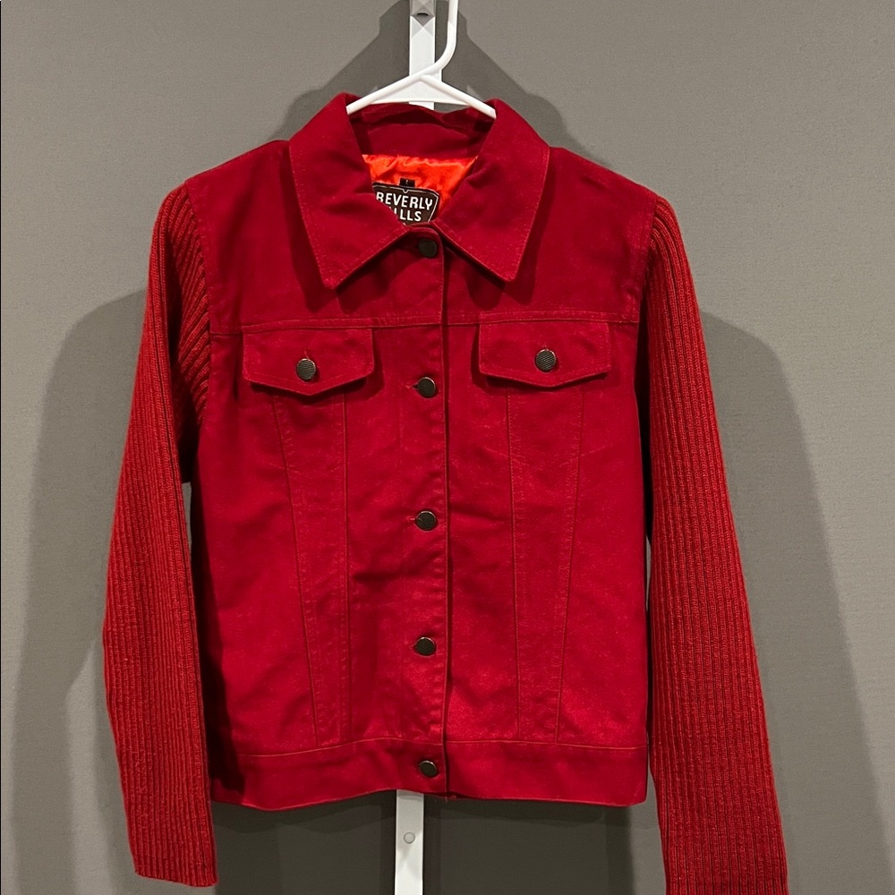 Faux Suede & Sweater Jacket